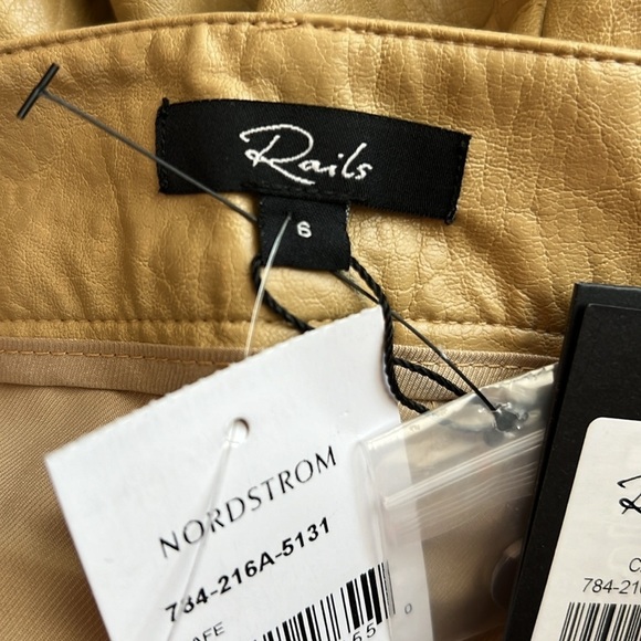 Rails Jo Cafe Faux Leather High Waist Tapered Leg Pants Size 6 - Picture 10 of 16